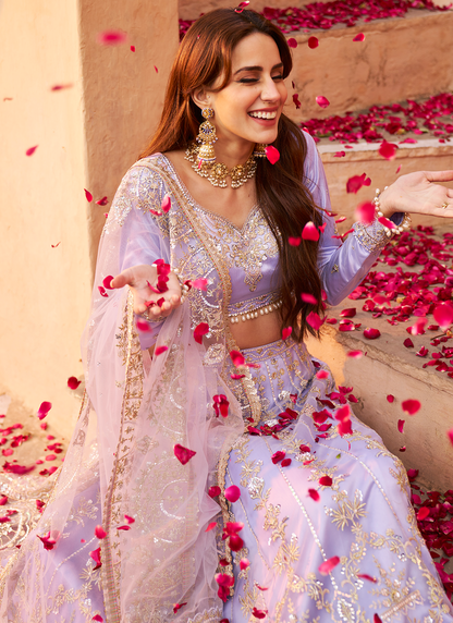 Periwinkle Embroidered Lehenga