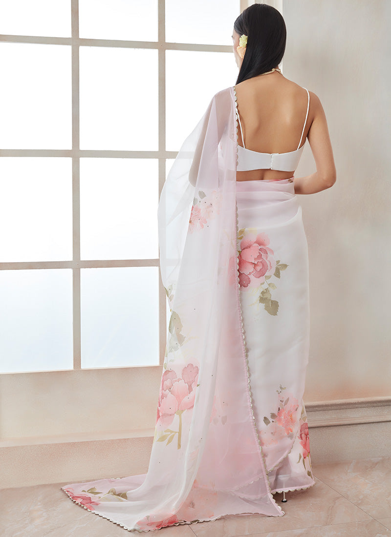 White Sarees - Buy White Sarees Online Starting at Just ₹182 | Meesho